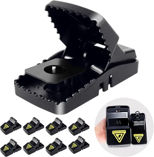 8 Packs Large Mouse Traps, High Sensitivity Rat Snap Best Mouse Traps That Work, Safe Effective Anti Rat Mice Trap Indoor Outdoor, Powerful Rodent Catcher, Easy Clean and Quick Kill Mouse