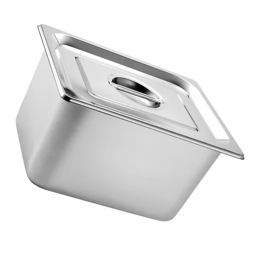 Multi Functional Stainless Steel Buffet Dish Container with Lid for Home and Commercial Use