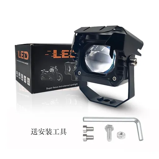 Motorcycle LED Pods Auxiliary Driving Fog Lights White+yellow LED Spotlight Projector Work Light Compatible with Jeep Truck SUV Pickup UTV Tractor ATV Boat(2 Pack)