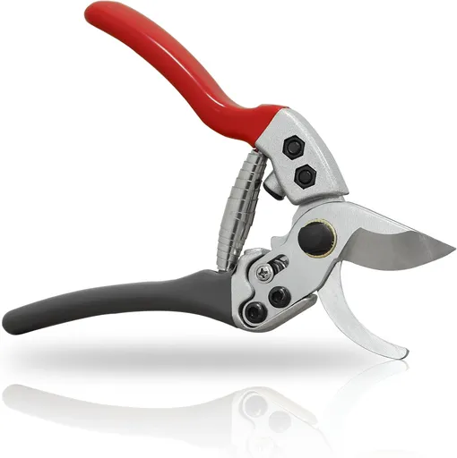 8" Bypass Prunning Shear Garden Scissors, SK5 Sharp Precision Cut Steel Blade Pruner, Blade Lock