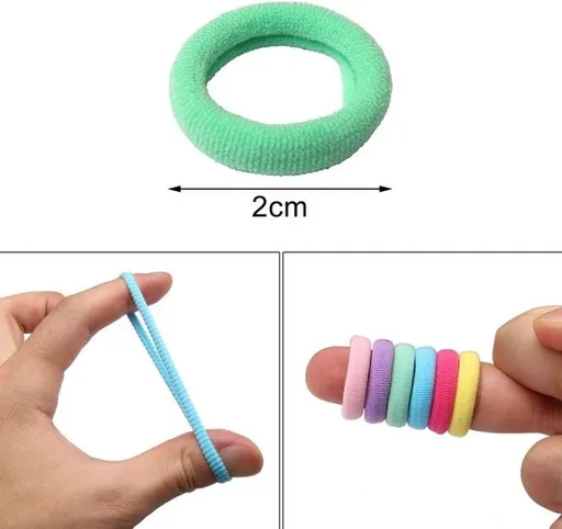 50-pack baby hair ties - multiple colors available - elastic mini hair ties - ponytail headbands - hair accessories for girls and children
