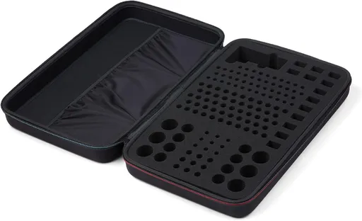 Black EVA Battery Organizer Case with Zipper - Holds 146 Batteries (6D 8C 13 9V 61AA 58AAA) - 42x26.5x9.5cm