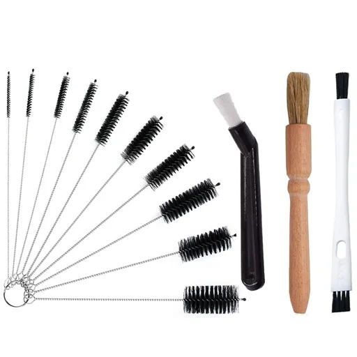 Coffee Brush, Coffee Machine Cleaning Brush Set 13 Pieces Espresso Machine Cleaning Brush Natural Wooden Brush