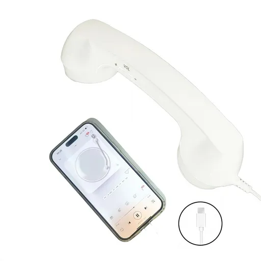 Phone Retro Handset, Phone Retro Phone Handset, 2026 New Bluetooth Retrophone, Vintage Telephone to Landline Adapter White