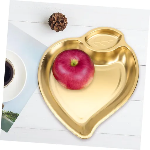 Stainless Steel Plate Dessert Tray Metal Serving Platters Serving Plate with Sauce Divider Appetizer Plate Sushi Sauces Holder