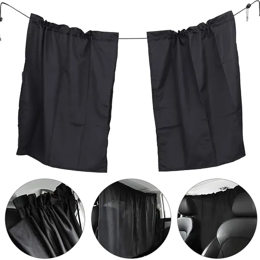 Car Divider Privacy Curtains 2pcs Car Window Sunshades Cover Detachable Car Seat Partition Curtain Van Car Divider
