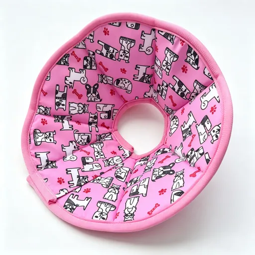 Pet Elizabeth Collar Cotton Paw Lightweight Pink Puppy