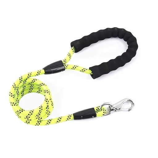 Zichen Nylon Dog Traction Rope Alloy Buckle Yellow ( 1.2m + handle) 0.6