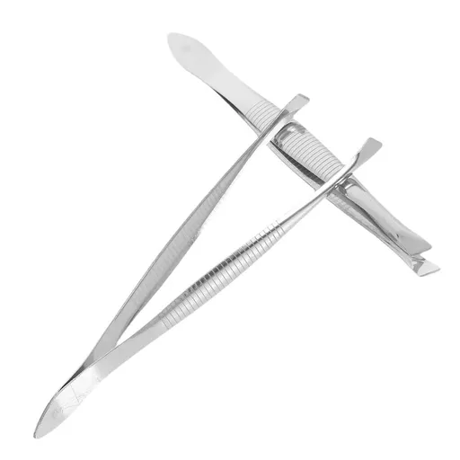 2-Pack Small Stainless Steel Eyebrow Clamps with Safe, Precise Design for Effective Hair Removal