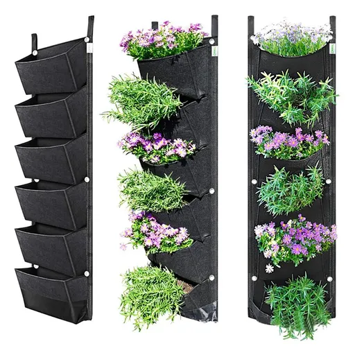 Vertical Planter Wall Mounted Planting Bag Outdoor Greening Container Garden Planters Bag
