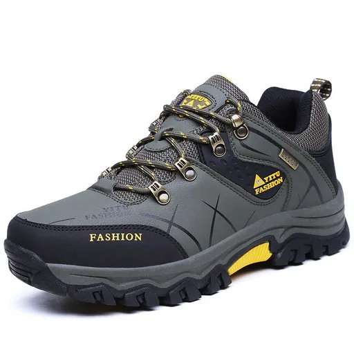 QIFENG Men Hiking Shoes Outdoor Trekking Sneakers Army Green 46