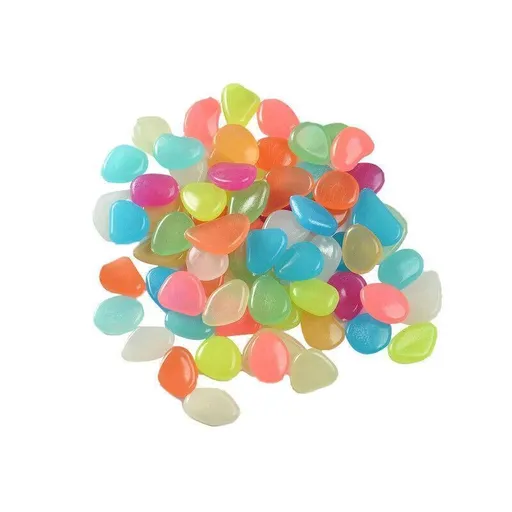 Up To 500X Pebbles Stone Glow In The Dark Rock Fish Tank Stones Garden Road