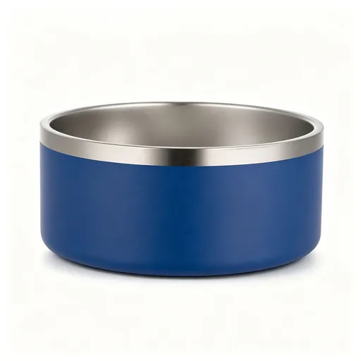 100oz 304 Stainless Steel Cat Dog Bowl | Extra Large Double Wall Pet Bowl | Non-Slip Premium | Dark Blue | for Giant Dogs & Multi-Pet Homes | Christmas Premium Large Feeder