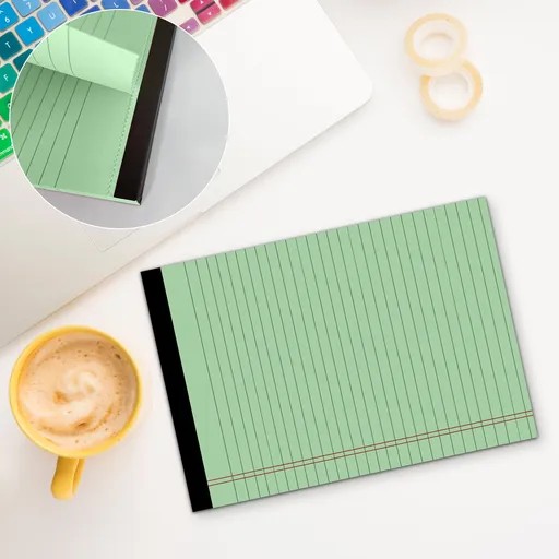 Legal Pad, 13.98 x 8.27" A3 Horizontal Line Tear-off Notepad (50 Pages), Portable Notepad Memo Planner, Colored Note Pads, College Ruled Notepads for Office Business Supplies(Purple) A4 Blue