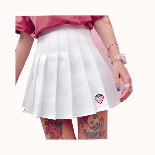 Hod Health & Home Strawberry Tennis Skirt - White - S