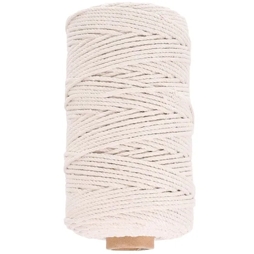 Beige Cotton Twine Rope 1 Roll for Crafting, Binding, Gardening, Home Projects, , and Multipurpose Use