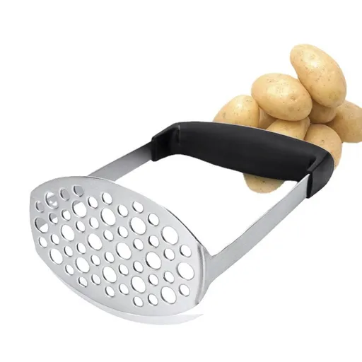 Potato Masher, Stainless Steel Potatoes Masher Kitchen Tool, Mashed Potatos Masher with PP Handle, Great for Potato, Guacamole