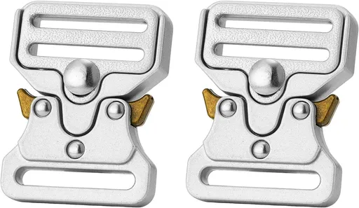 Tactical Buckle Replacement 2 pack,Metal Buckle Clip for Dog Collar, Keychain, Hunting Belt Bags