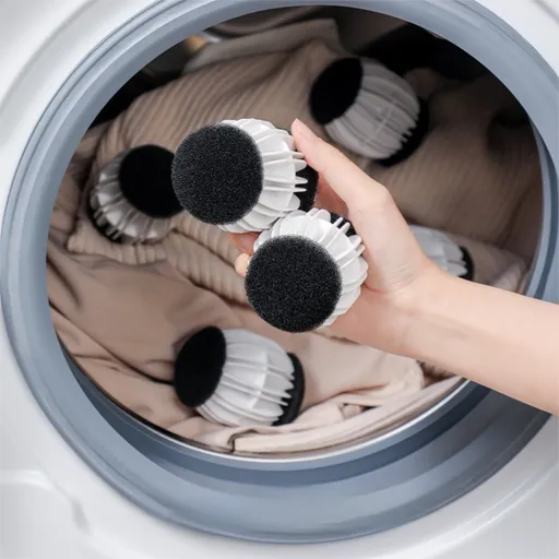 Magic Laundry Balls Set of 4 - Anti-Pilling Fuzzy Lint Remover for Washing Machine