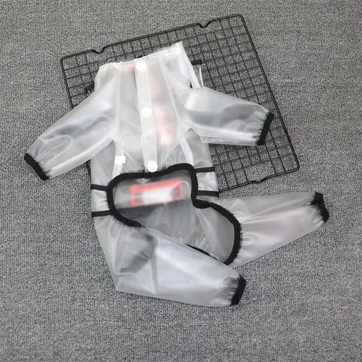 Dog Raincoat Odd Pet Waterproof PU Small Medium Frosted Raincoat
