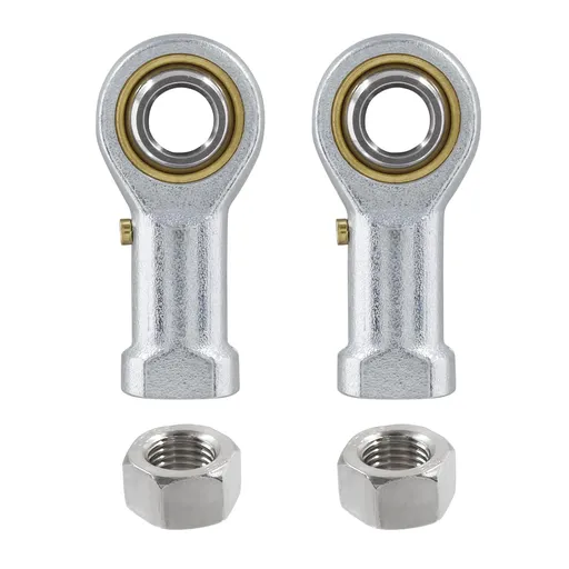 Biaungdo 2 Pcs 304 Stainless Steel PHSB6 Rod End Bearing, 3/8 x 3/8-24 Female Right Hand Heim Joint Rod End Bearing with Jam Nut