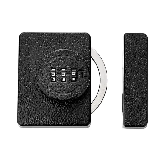 Closet Locks for Double Doors -3-Digit Keyless Cabinet Locks with Combination for Bifold Sliding Closet Door Lock with Code for Cupboard Pantry Barn Shed Door Black 1 Pack