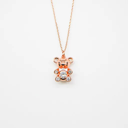 Gift Box - Bear Rose Gold Aroma Necklace + Purify Oil Blend