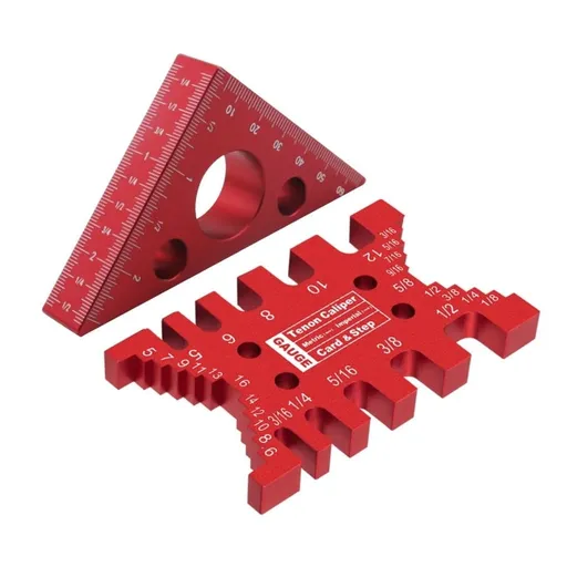 Triangle Ruler Carpentry Square and Dovetail Jig Tenon Caliper Card Gauge Precisions Woodworking Tool