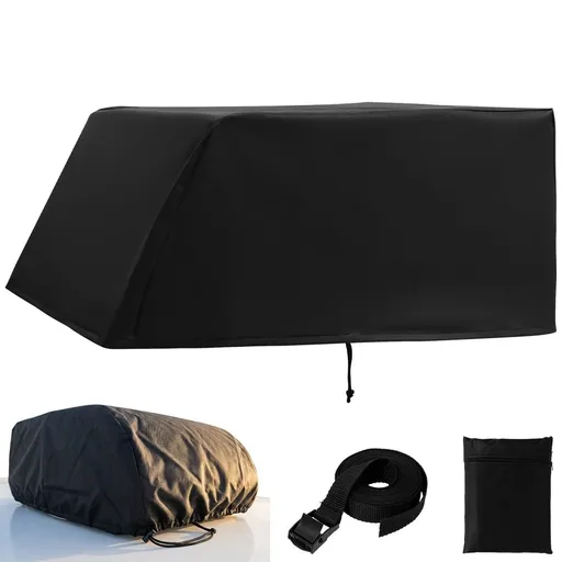 RV Air Conditioner Cover Waterproof 600D Oxford Cloth Camper AC Roof Cover Dustproof Travel Trailer Air Conditioner Protector with Drawstring RV AC Protection for Outside Travel
