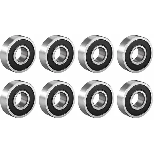 8 pcs Deep Groove Ball Bearing 6000Rs Two Sealed 10X26X8Mm Carbon Steel