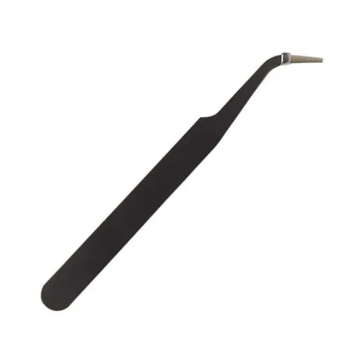 Black Tweezers for Nail Decorations and Eyelash Extensions