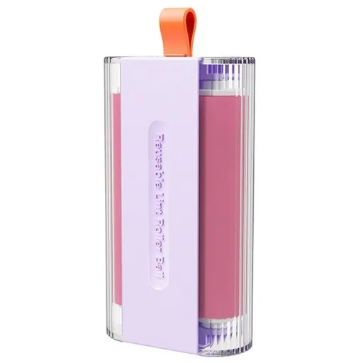 Double Roller Washable Lint Remover with Dust Cover, Portable Reusable Pet Hair and Dust Sticky Roller—Purple