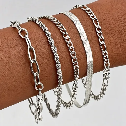 Retro Irregular Bangle Set Women Layered Bracelet Set Fashion Hand Jewelry H8975-1 Popular Christmas Holiday Gift