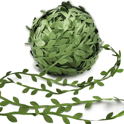 269ft Leaf Ribbon, Artificial Vines Leaf String Trim Ribbon - for Baby Shower, Jungle Wild Botanical Greenery, Spring Wedding & Home Party Decorations, Balloon Garland, Wreaths & DIY Craft