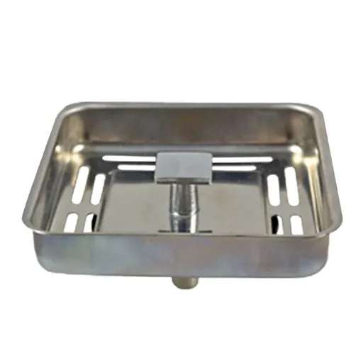 Stainless Steel Kitchen Sink Strainer, Square Drain Stopper with Anti-Blocking Mesh, Sink Drainer for Kitchen & Bathroom, Home & Office Use (1 Pack)