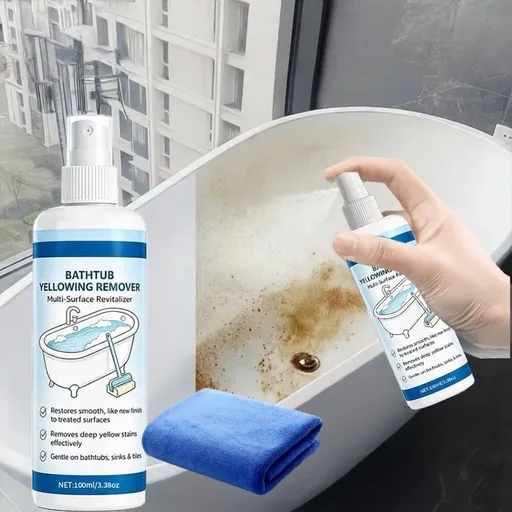 100ml Bathroom Ceramic Cleaner Kit Tub Toilet Tile Stain Remover With Cleaning Towel