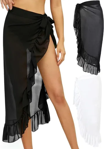 Womens Chiffon Pareo Beach Wrap, 95 x 95 cm