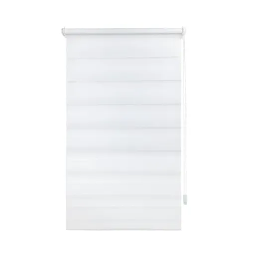 1 PC Zebra Blackout Roller Blind Sun Protection No Drill, 50×150CM, White