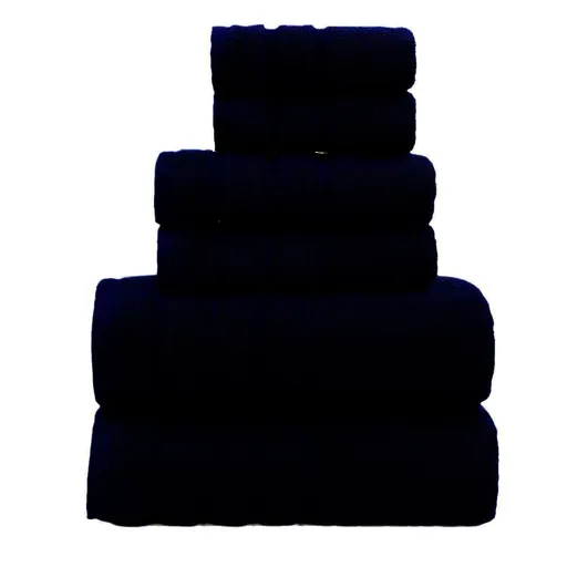 6-Piece Black Towel Set – Soft, Absorbent & Stylish Bathroom Linens