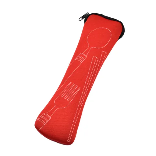 Face and Storage Bags Portable Cutlery Storage Bag Blue, Zipper Tableware Bag Portable Wear Fabric Tableware Spoon Fork Storage Pouch(Not Included Tableware) Red
