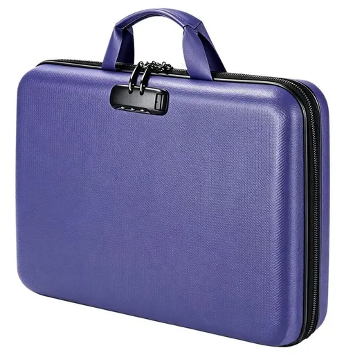 EVA Blue Fireproof Color Expanding File Folder A4 Portable Handheld Document Bag, Halloween Document Storage Supply, 38x28x9
