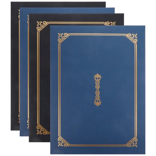 Compact Green Certificate Holders for Document Protection 4Pcs