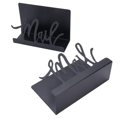 Mail Countertop Holder Anti Slip Base Stylish Metal Desk Mail Organizer for Letter Envelope