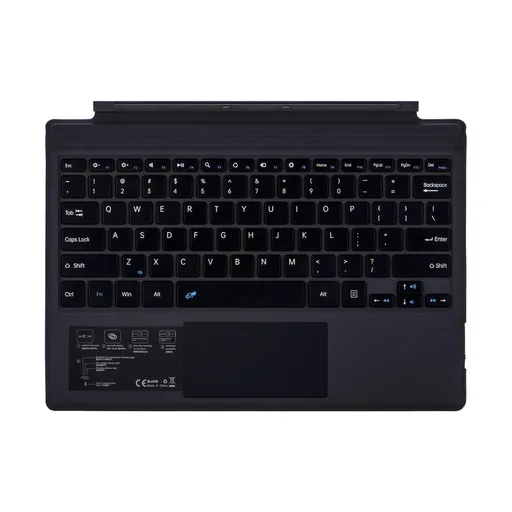 Bluetooth Tablet Keyboard with Touchpad for Surface Pro 5 Pro 6 Pro 7 Pro 7 Plus 12.3 Inch Black