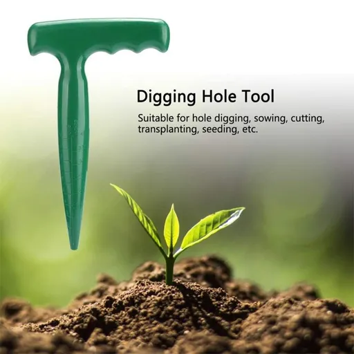 Teensery Plastic Garden Hole Punch Planting Weeding Transplanting Seedling Garden Tool Seedling drilling machine for sowing 5pcs