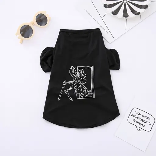 Odd Pet Dog Owner T Shirt Cotton Vest Dog vest deer XL
