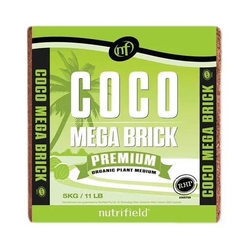 Nutrifield 5kg Coco Coir Brick RHP Certified Growing Medium Coir Peat 55L Medium