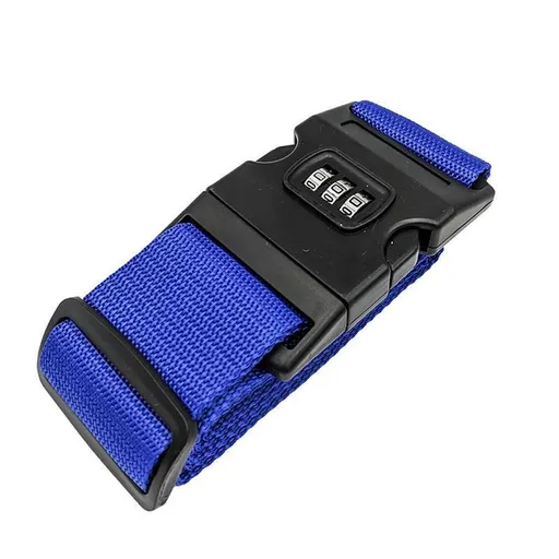 Luggage Strap Code Password Travel Suitcase Secure Lock Safe Nylon Packing Belt - Blue