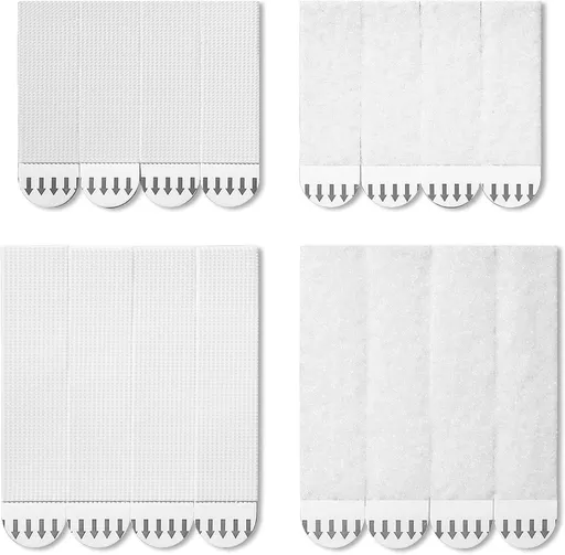 Strong Self-Adhesive Double-Sided Velcro - 24-Pair - Self-Adhesive Hook - Photo Frame - Photo Frame Hooks - Self-Adhesive Velcro - Hanging Hook - Wall Mount - Wall Hooks - Picture Hooks - Self-Adhesive Strips for Frame Hanging on the Wall