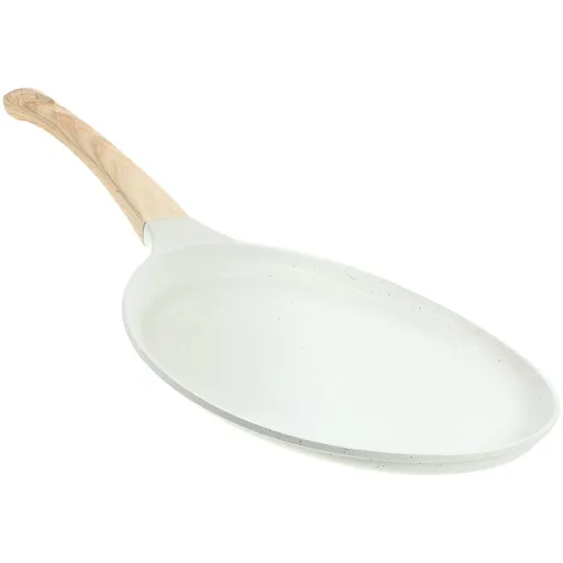 White Nonstick Fry Pan with Even Heat Distribution, Cookware for Home Kitchen Cooking
